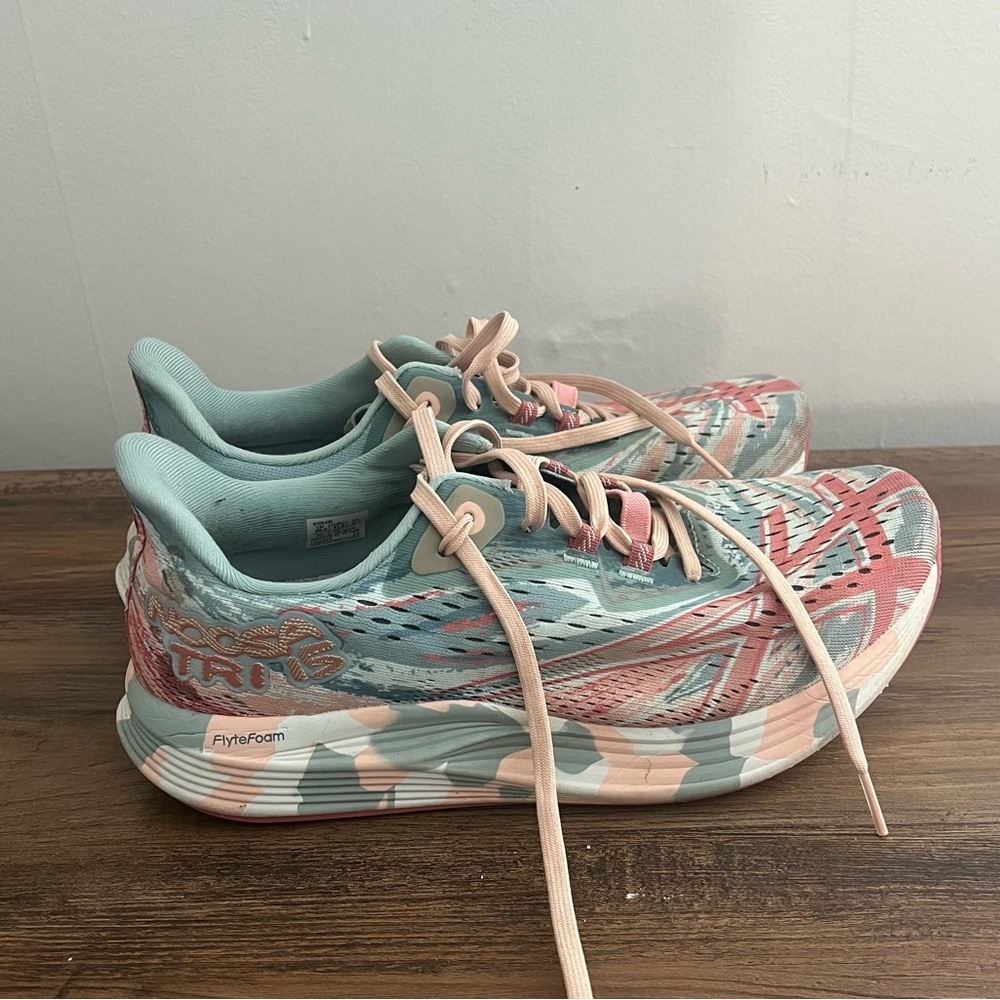 ASICS Noosa Tri 15 running shoes Avant Garde - Pure Aqua Size 9.5 - Picture 4 of 10